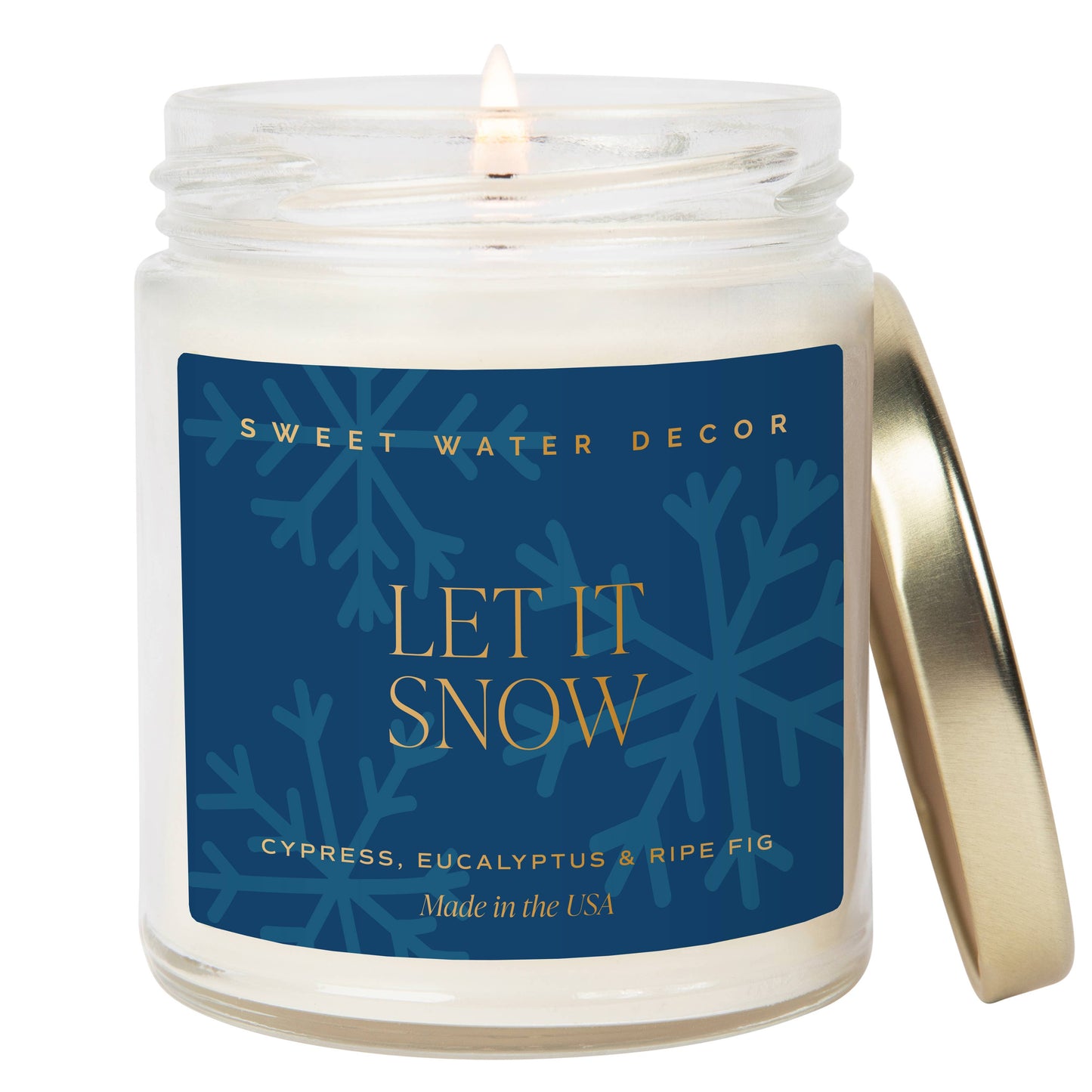 Let It Snow 9 oz Soy Candle - Christmas Decor & Gifts