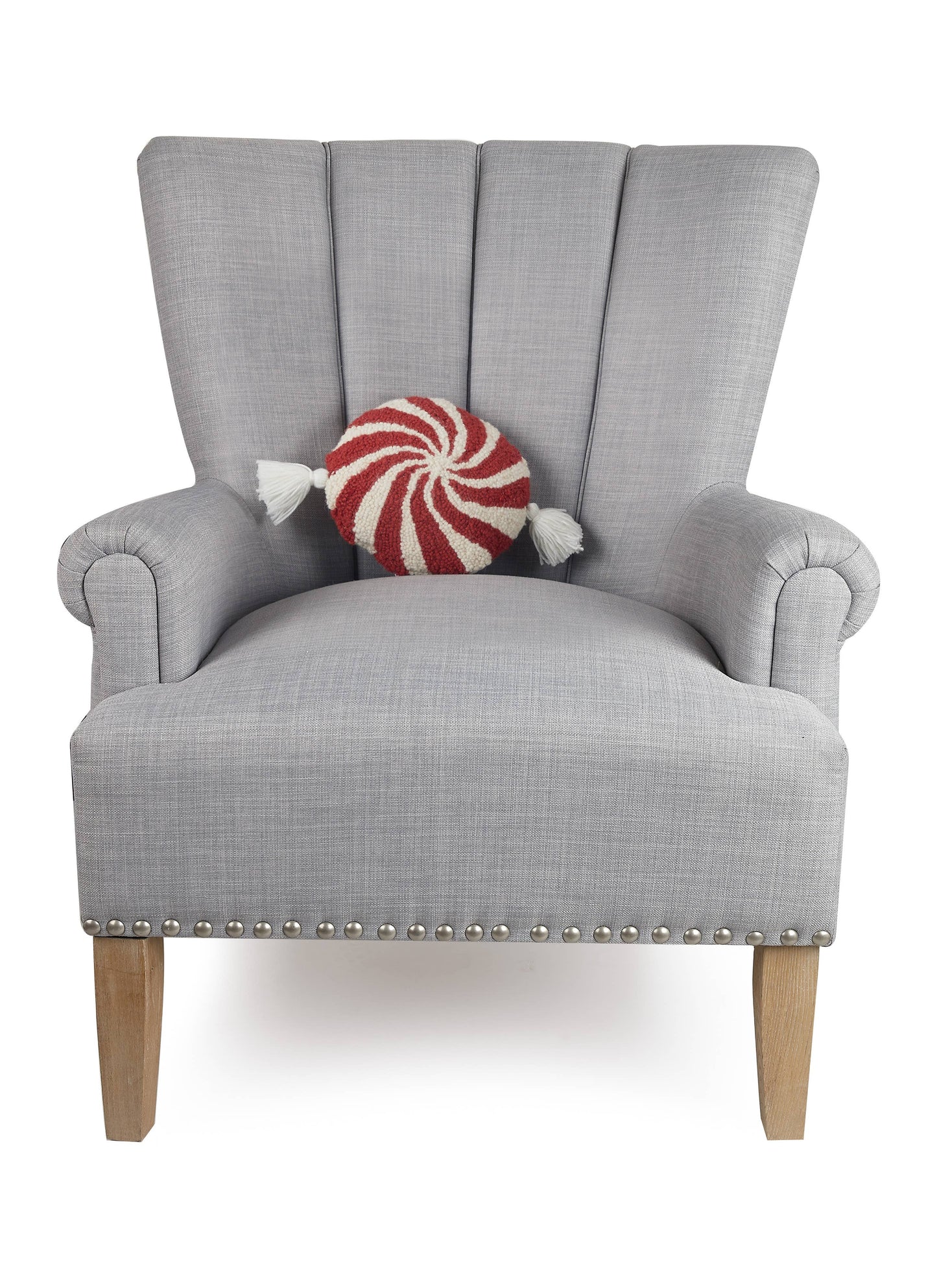 Peppermint with Tassels Hook Pillow