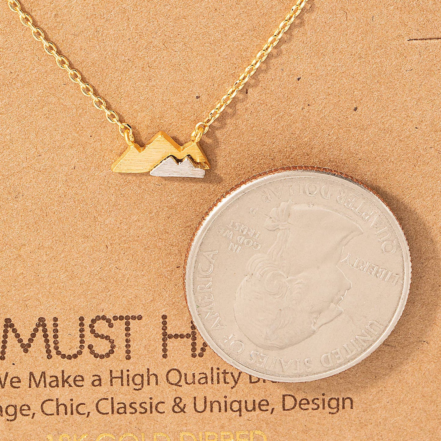 Dainty Mini Mountain Pendant Necklace