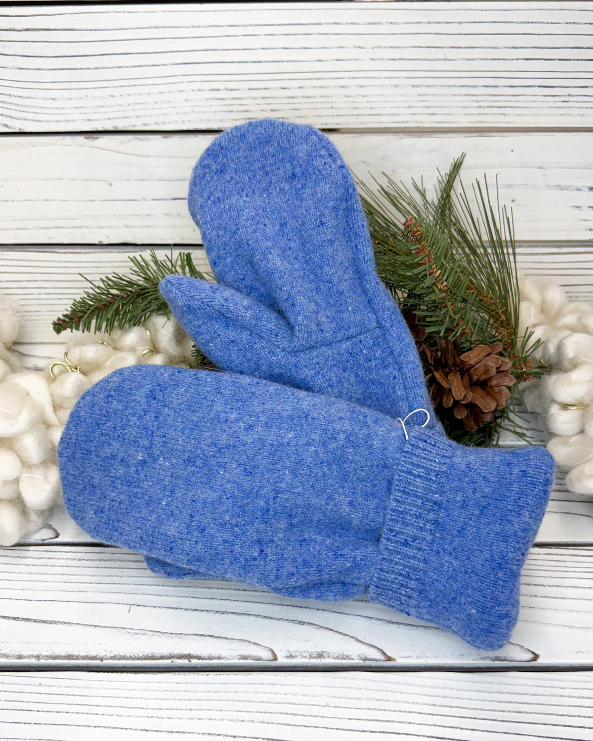 Sky BlueWool Sweater Mittens