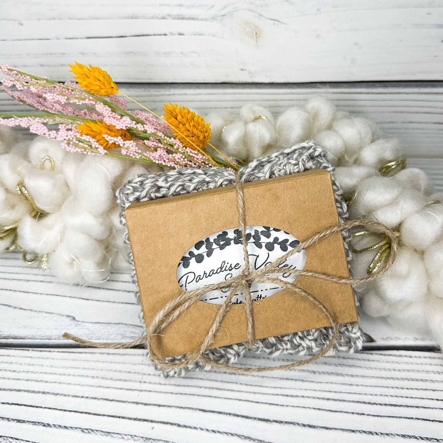 Silver Twist Washcloth + Soap