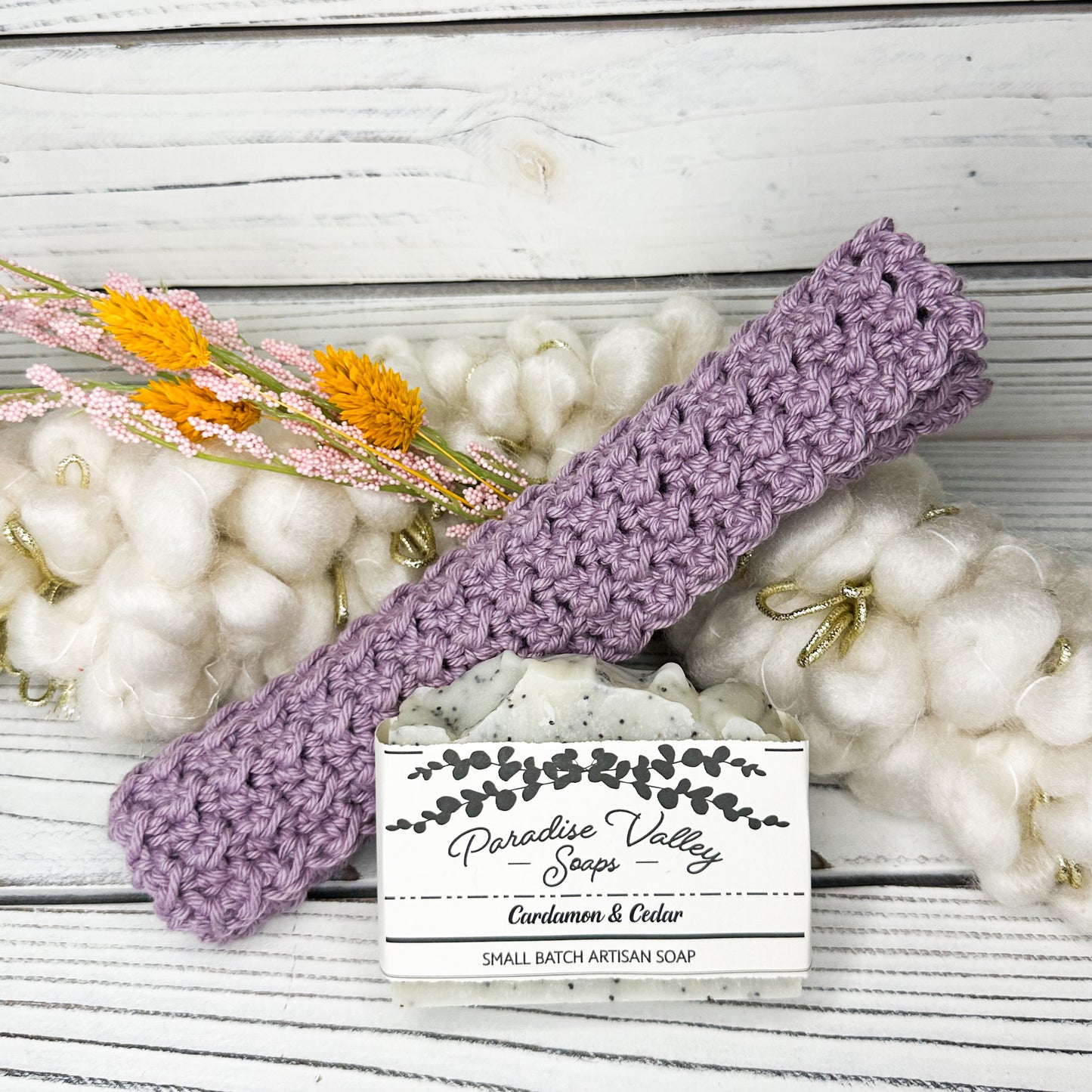 Lilac Mist Washcloth + Soap