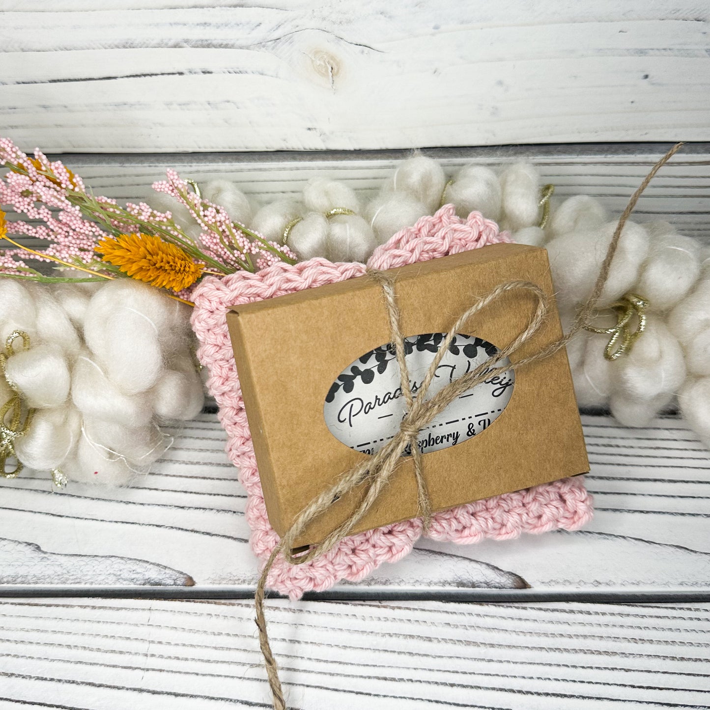 Blush Washcloth + Soap