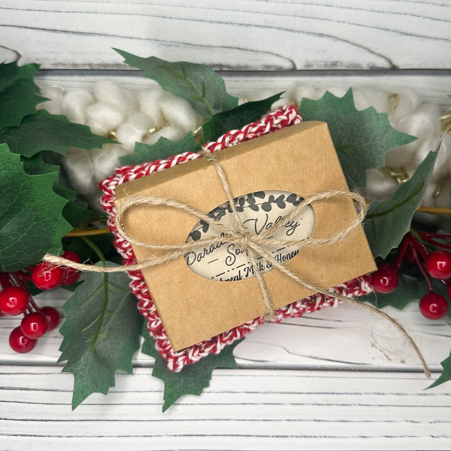 Fiesta Red Twist Washcloth + Soap