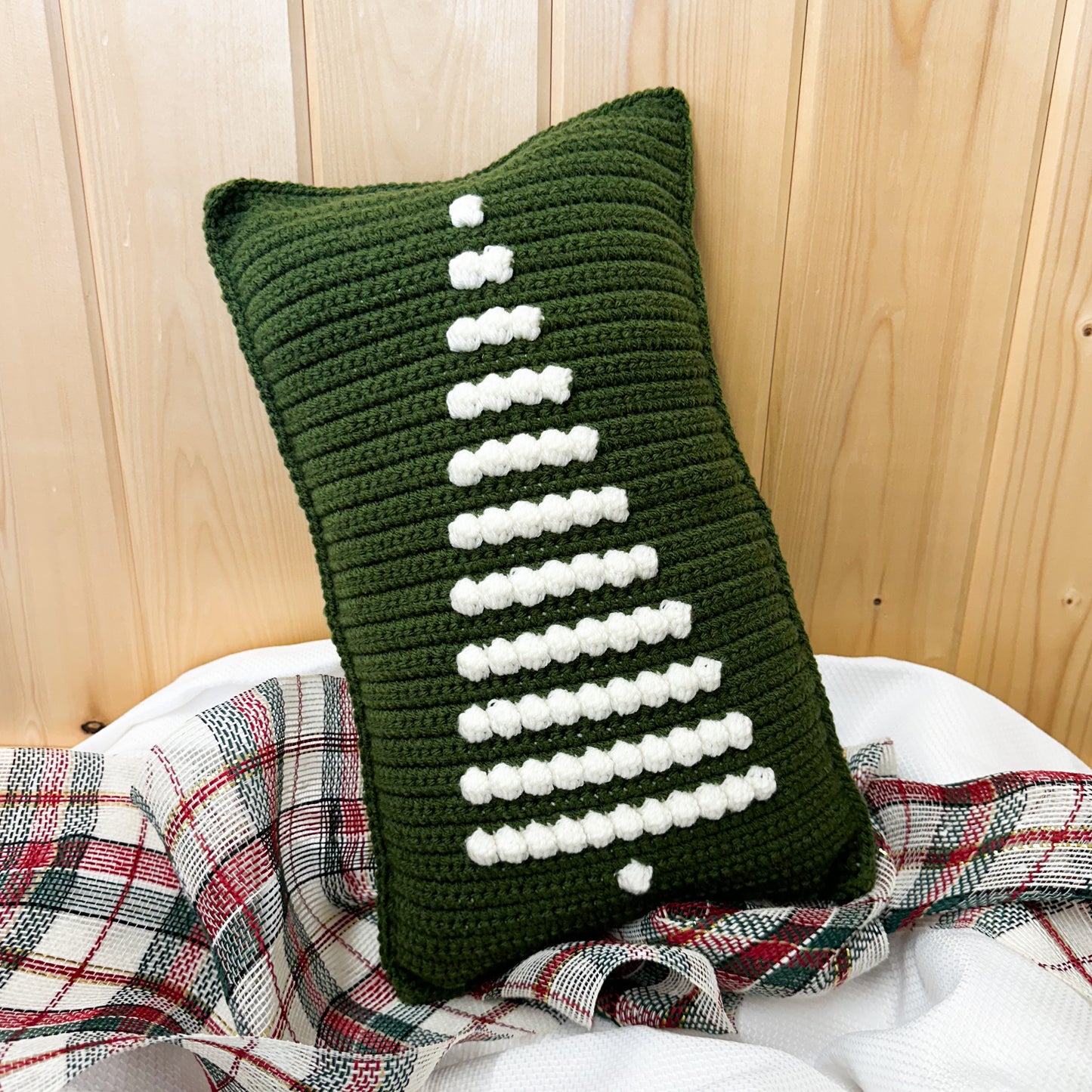 Bobble Tree Throw Pillow - Green