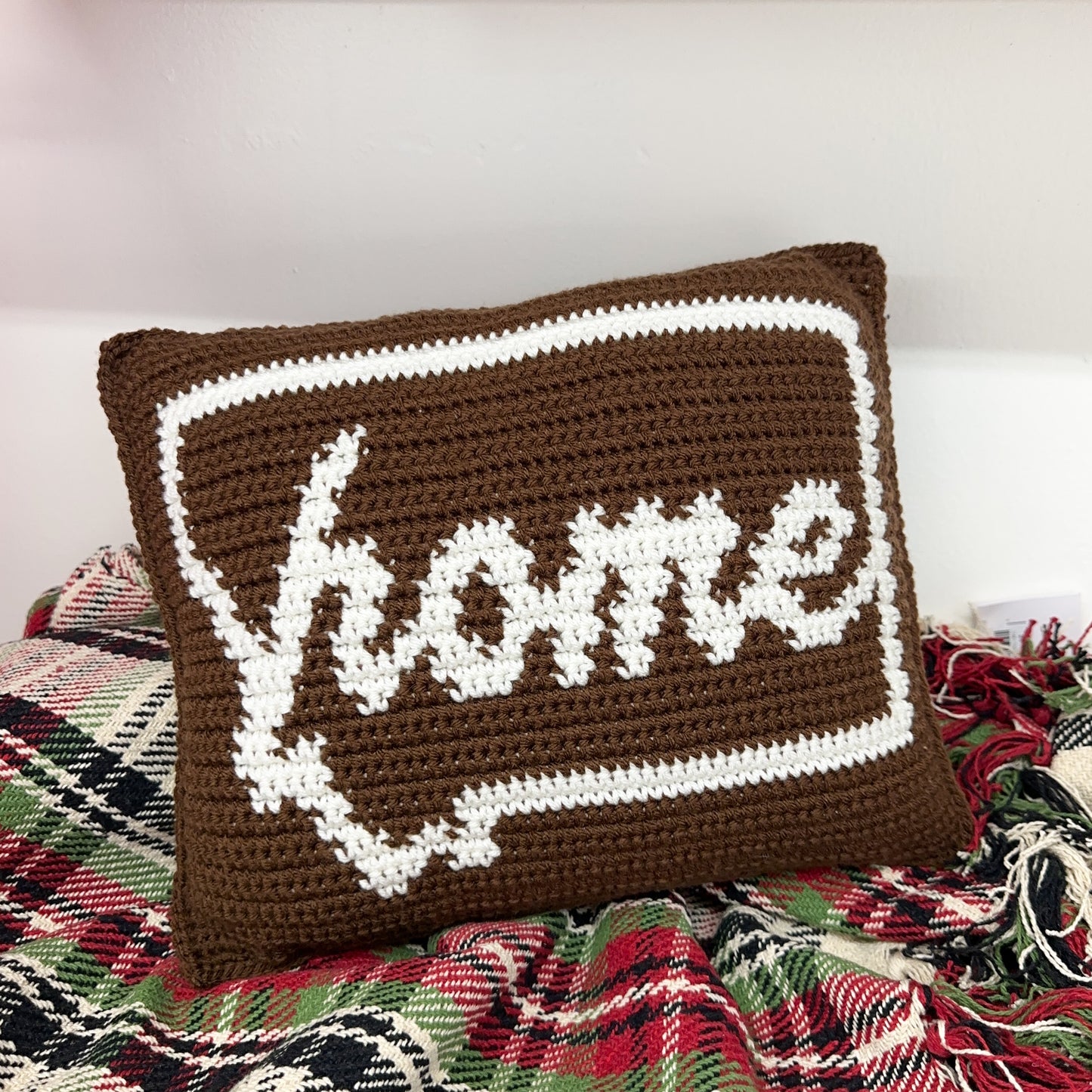 Montana Home Throw Pillow - Brown/Ivory