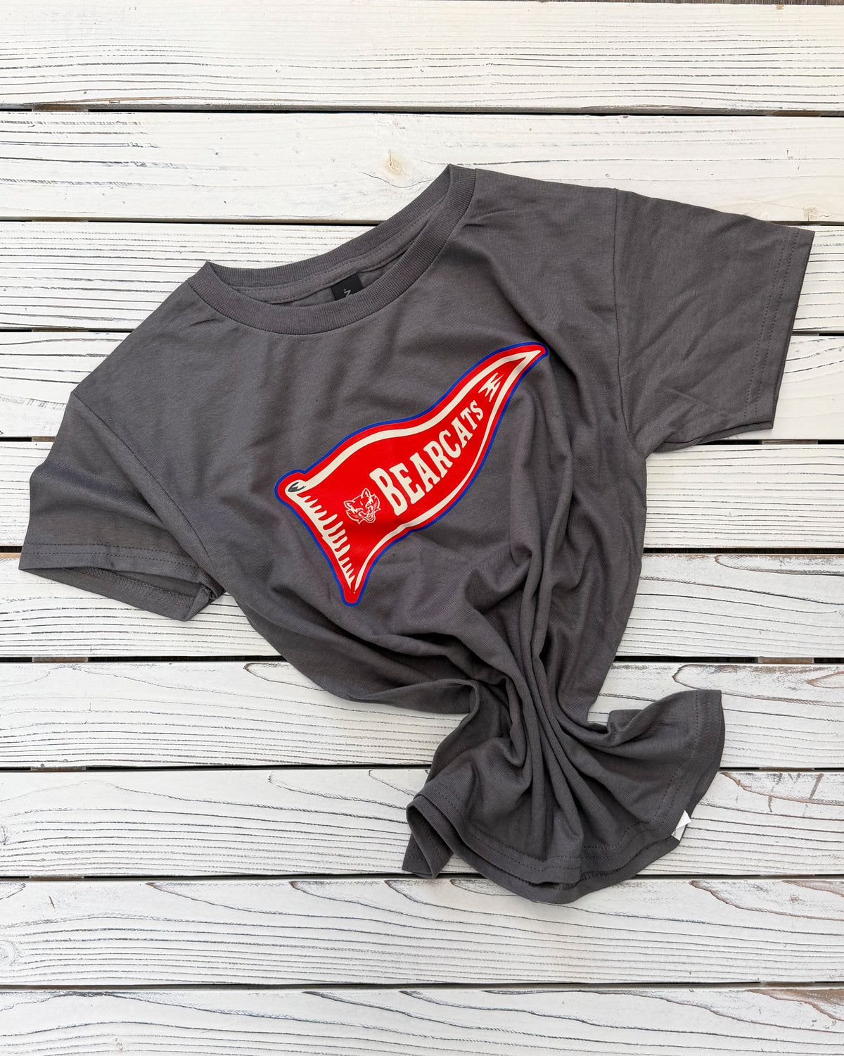 Youth Bearcats Pennant Charcoal T-Shirt