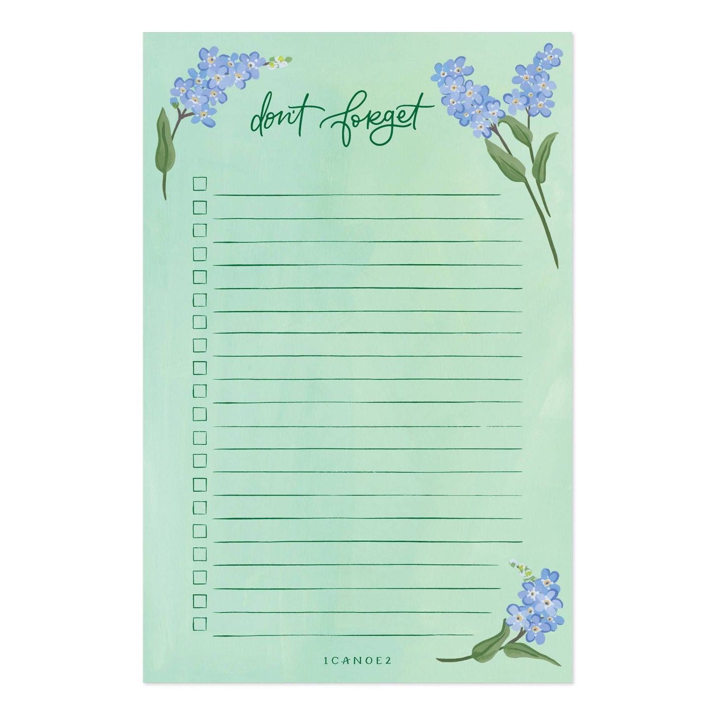 Forget-Me-Nots Floral To Do Notepad