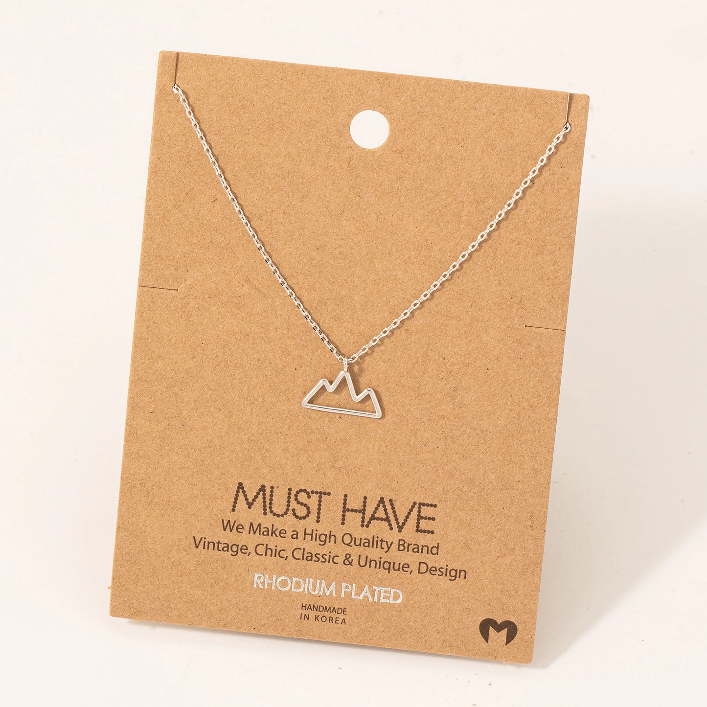 Silver Wire Mountain Pendant Necklace