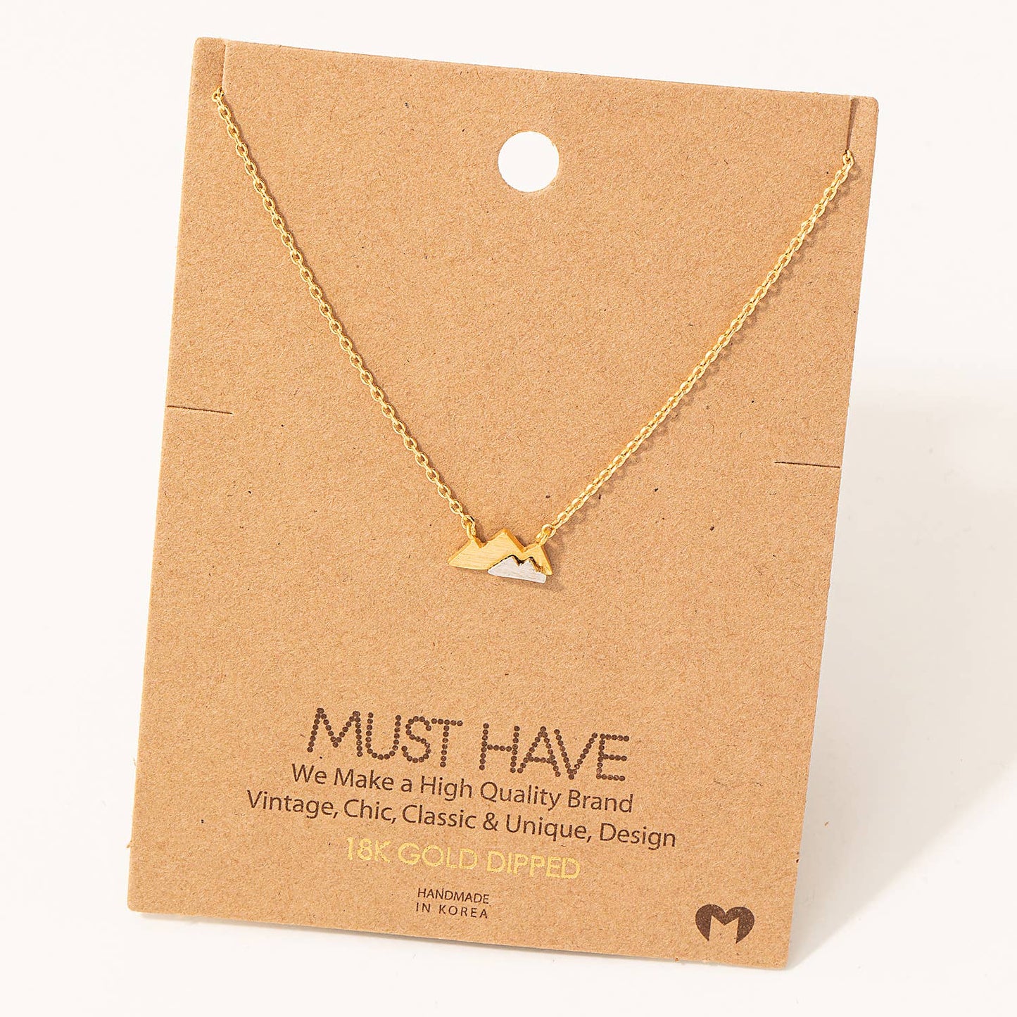 Dainty Mini Mountain Pendant Necklace