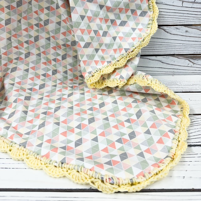 Geometric Flannel Receiving Blanket