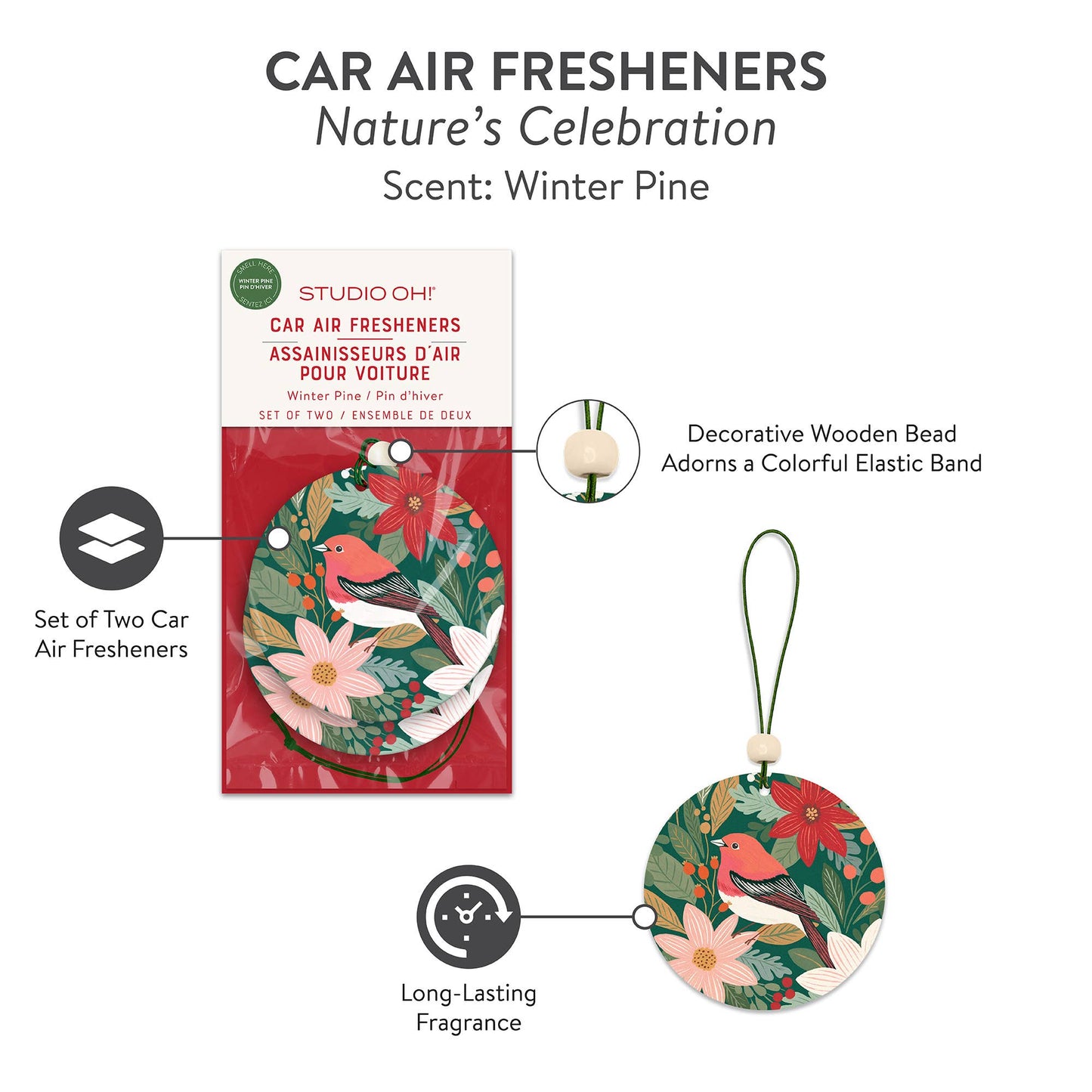 Nature's Celebration Car Air Fresheners - Christmas