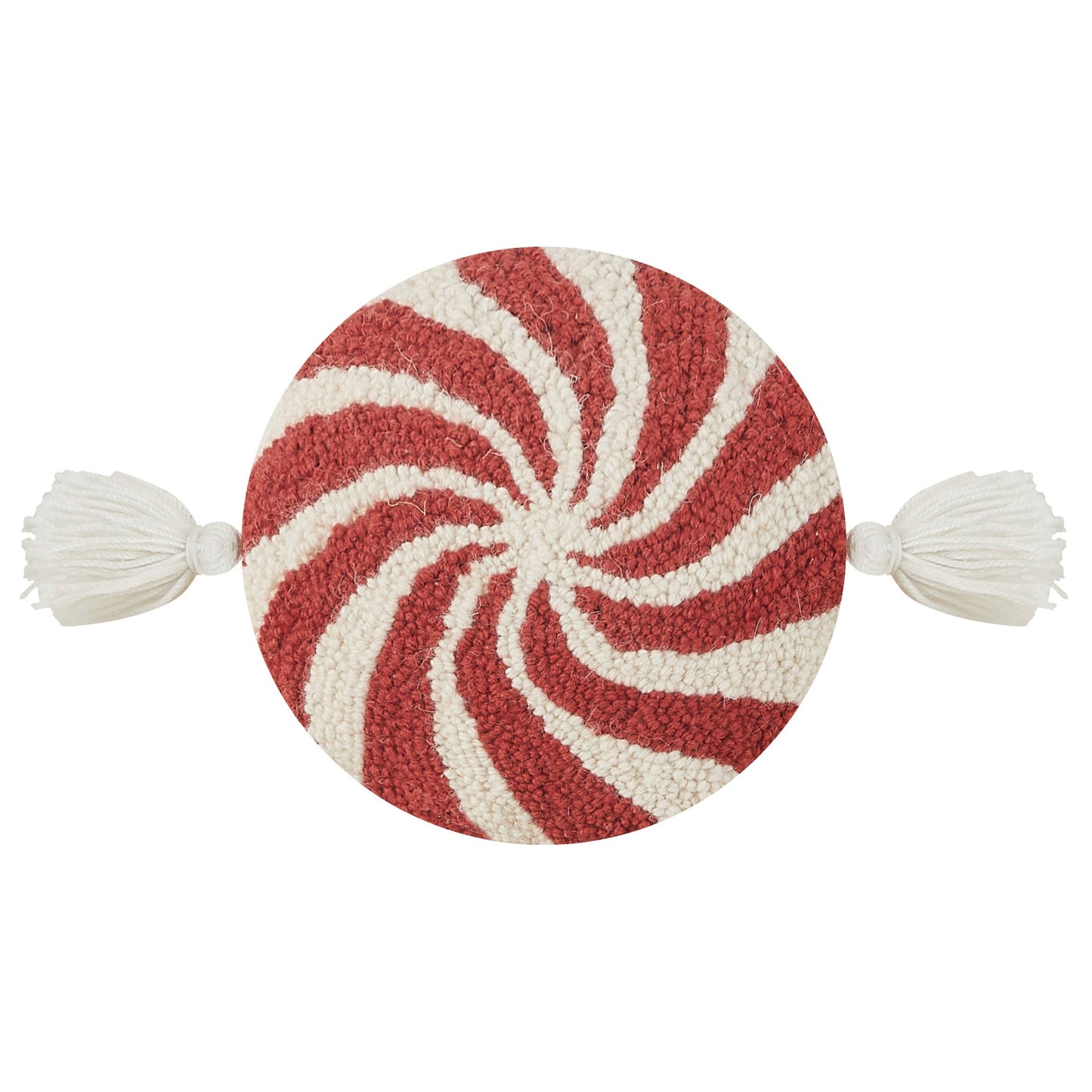 Peppermint with Tassels Hook Pillow