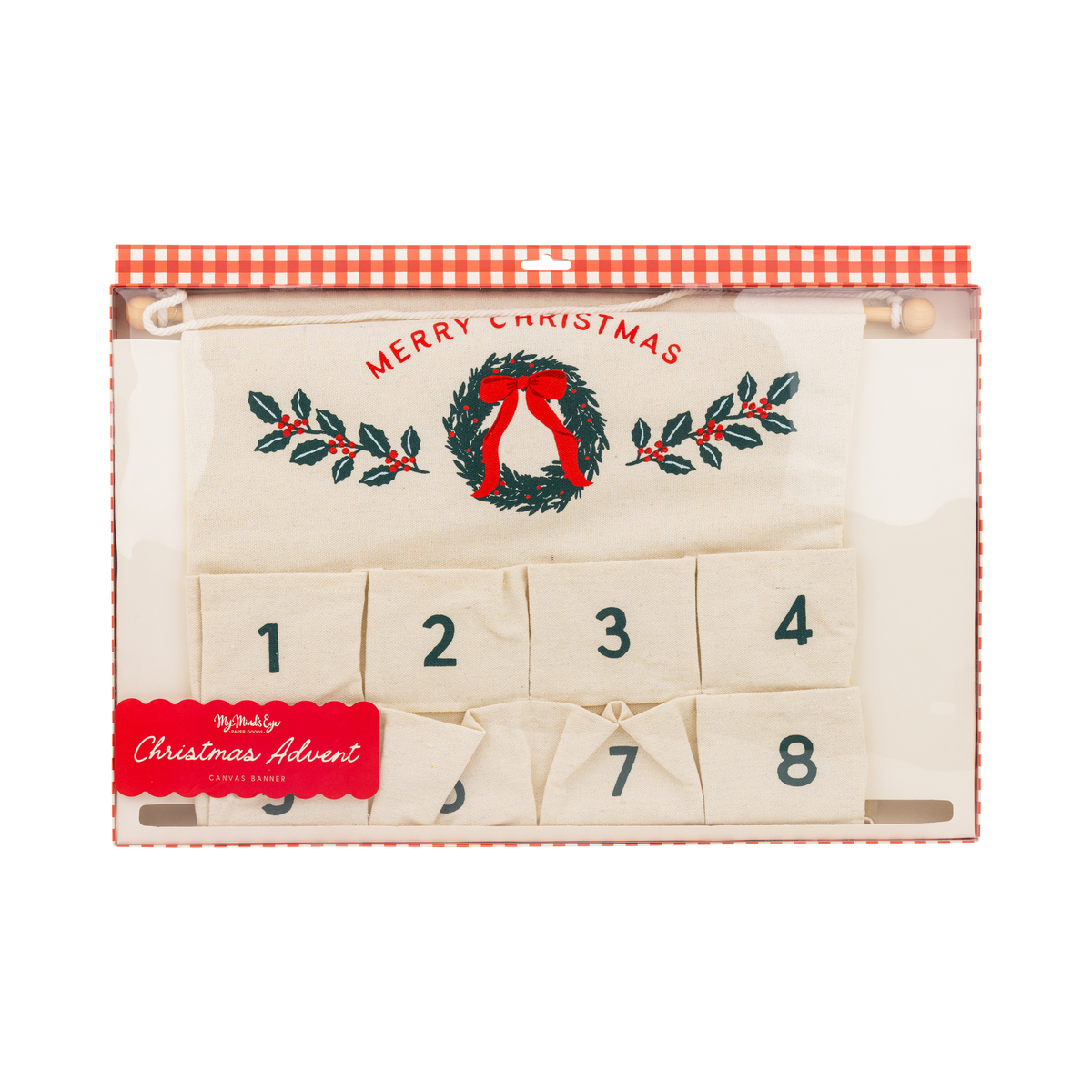 Canvas Christmas Advent Calendar 16" x 32"