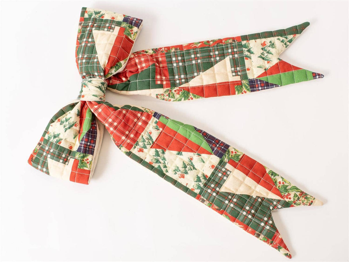 Vintage Christmas Patchwork Bow