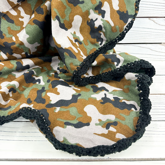 Camo Flannel Receiving Blanket