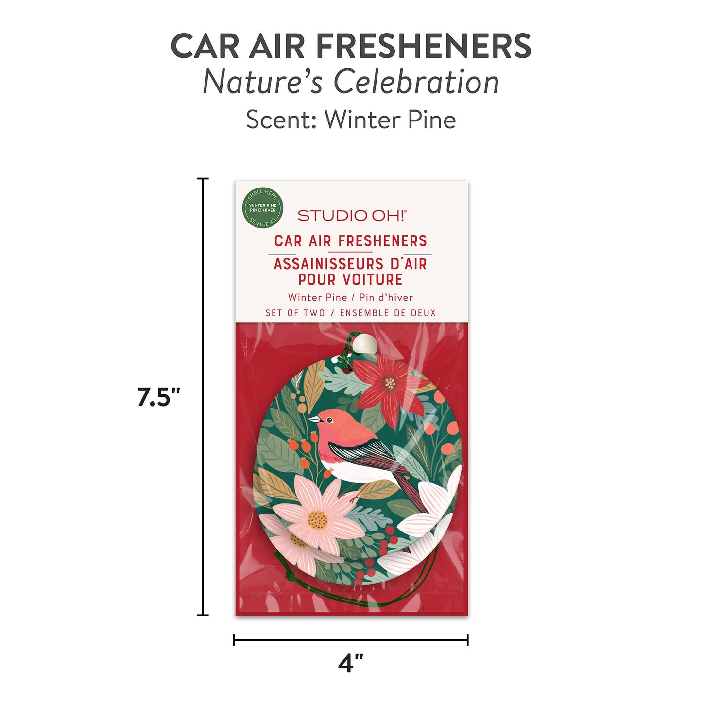 Nature's Celebration Car Air Fresheners - Christmas