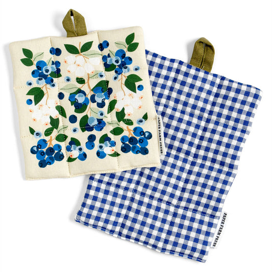 Blueberry Field Pot Holder Set