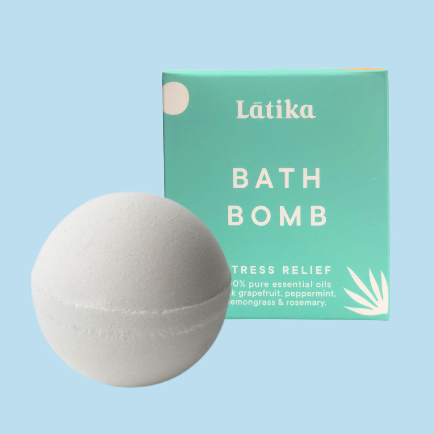 Stress Relief Bath Bomb - Pink Grapefruit, Peppermint, Lemongrass & Rosemary