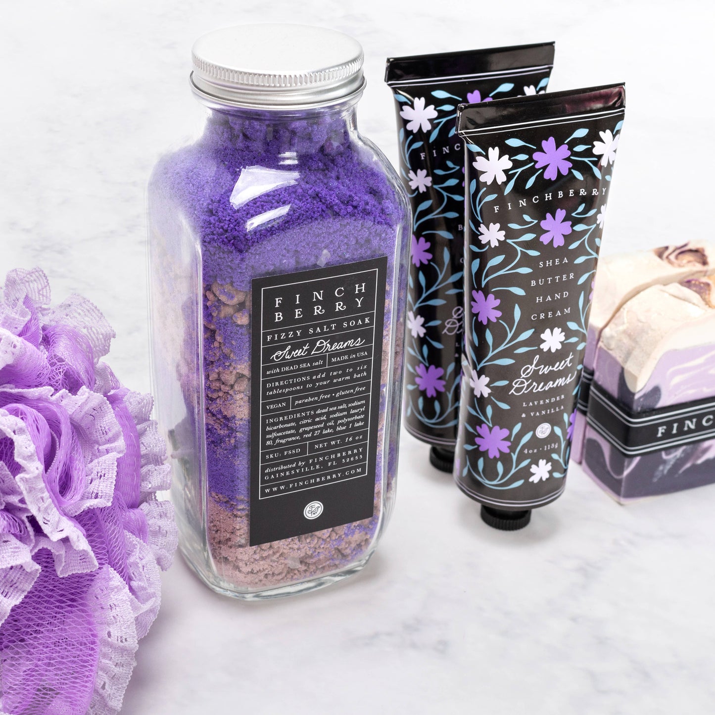 Sweet Dreams Gluten-Free Fizzy Salt  Bath Soak