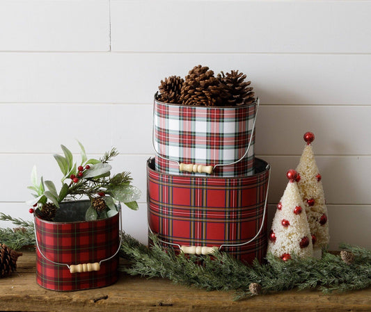 Red Tartan Tins
