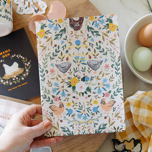 Chickens & Flowers Stitched Notebook