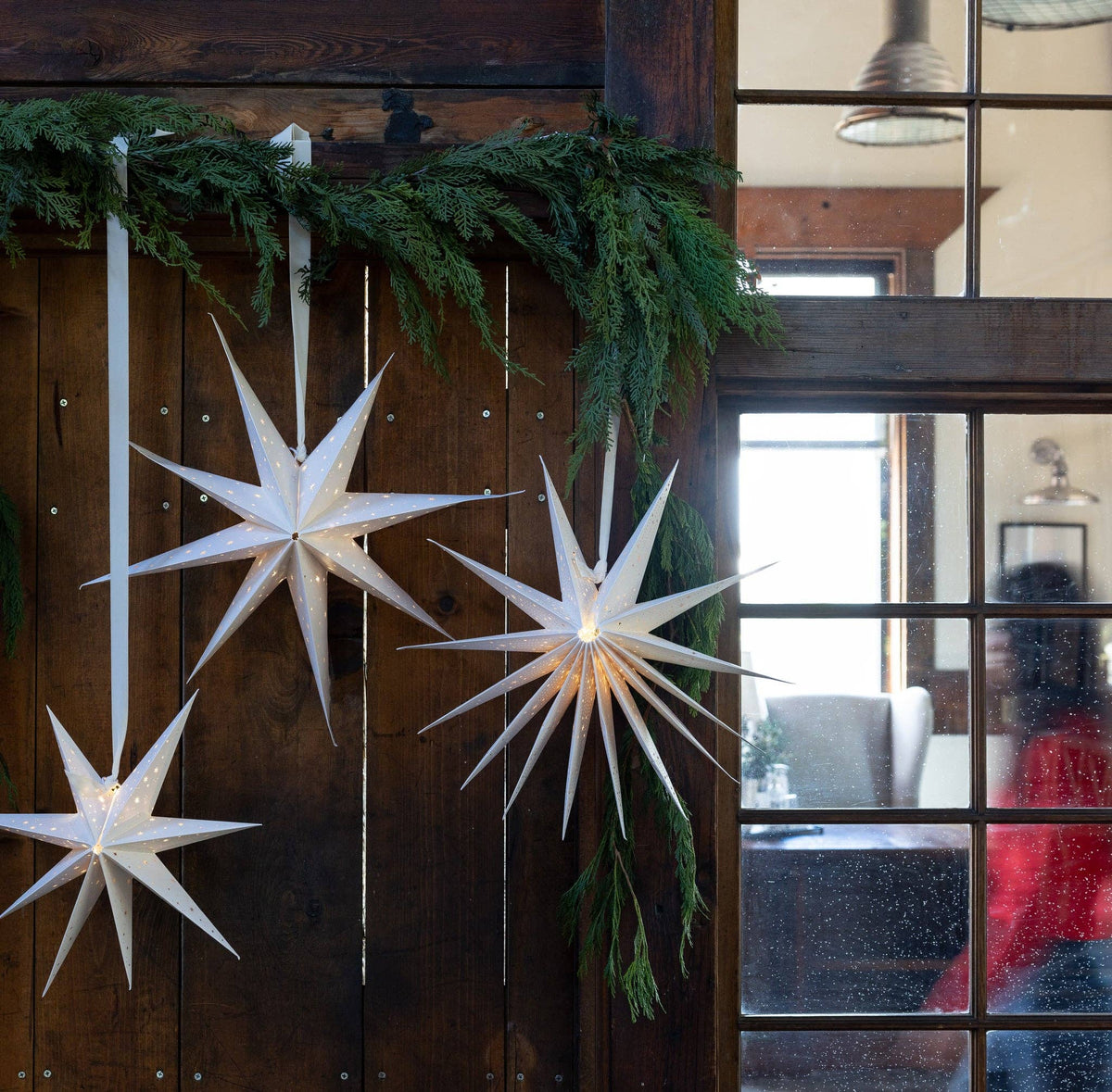 Light Up Paper Stars - Set of 3