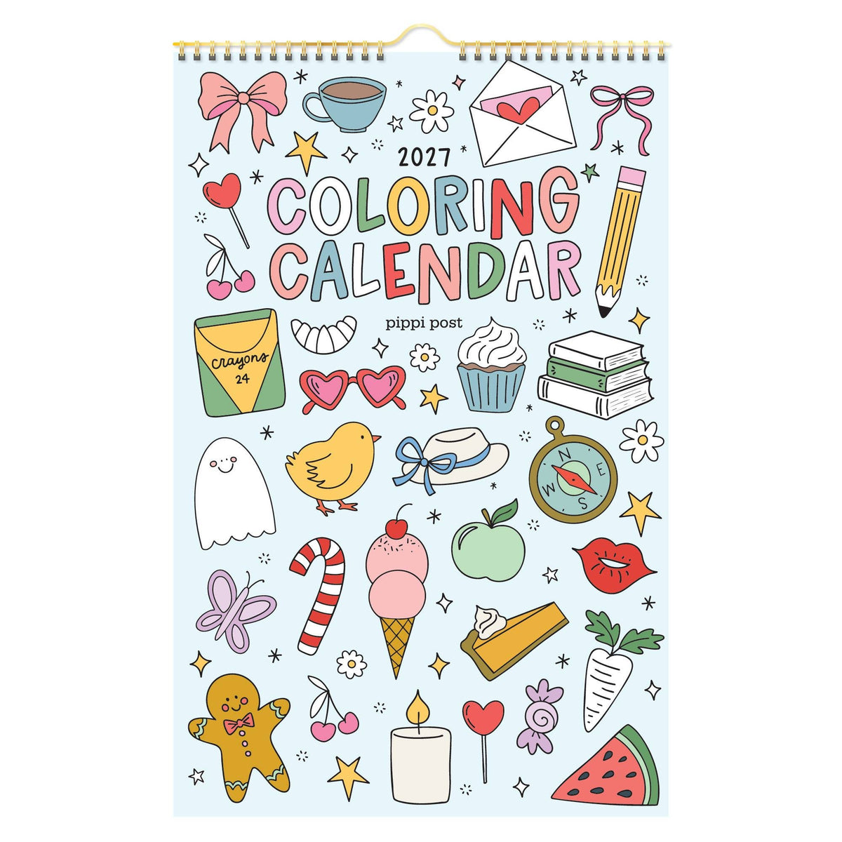 Color & Plan 2027 Spiral Hanging Wall Calendar