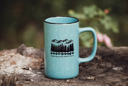 My Happy Place Montana Glassware