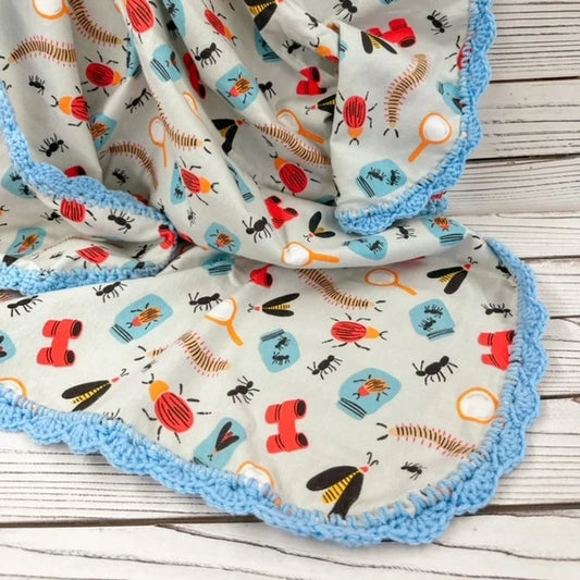 Bug Catcher Flannel Receiving Blanket