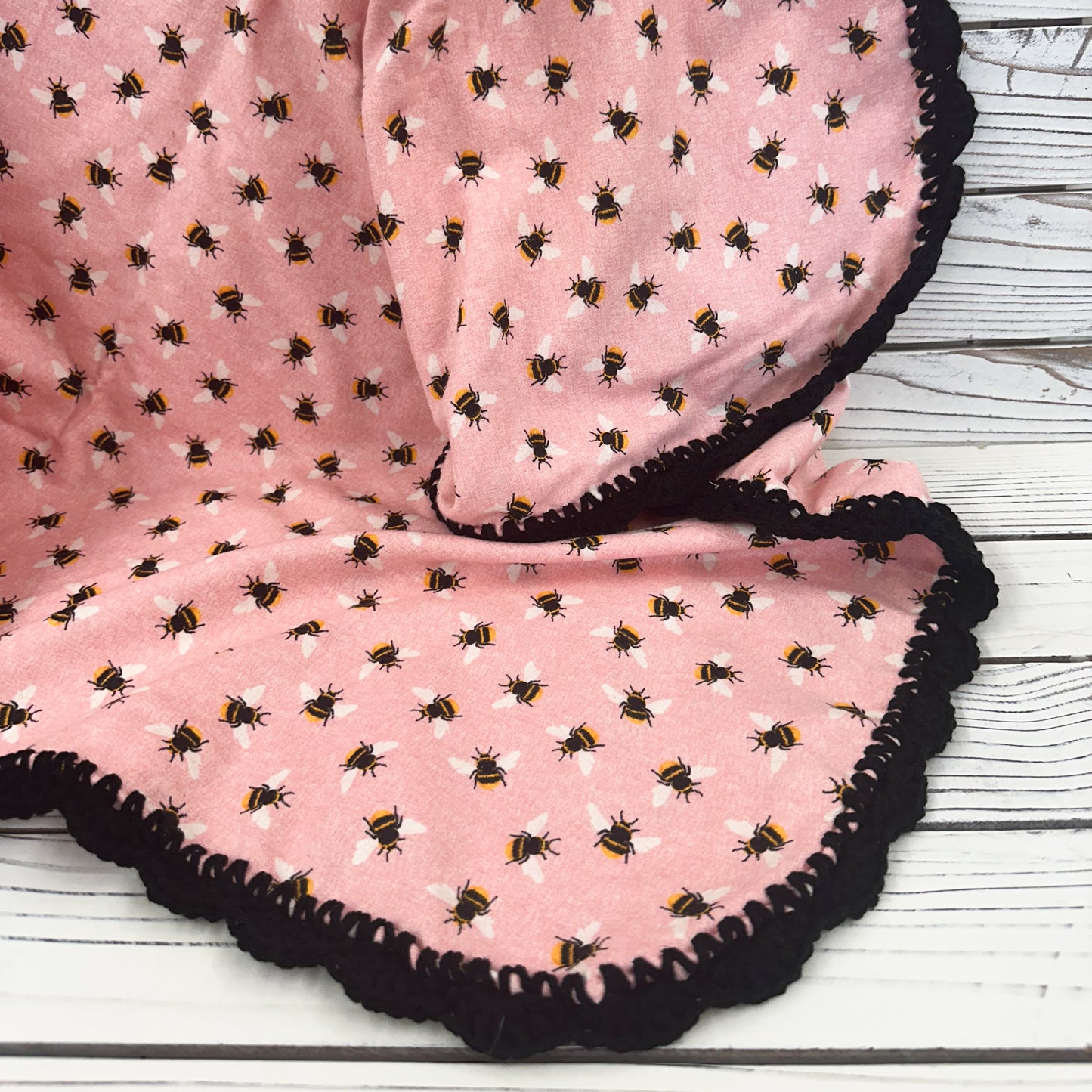 Honey Bees Flannel Receiving Blanket