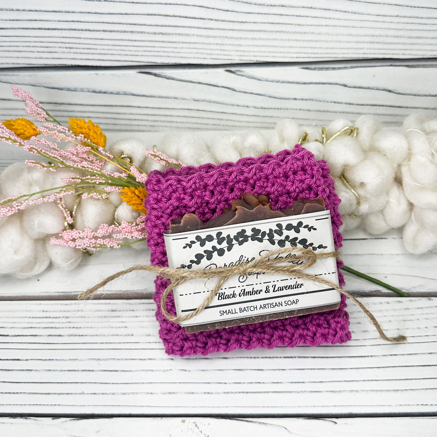 Bougainvillea Washcloth + Soap