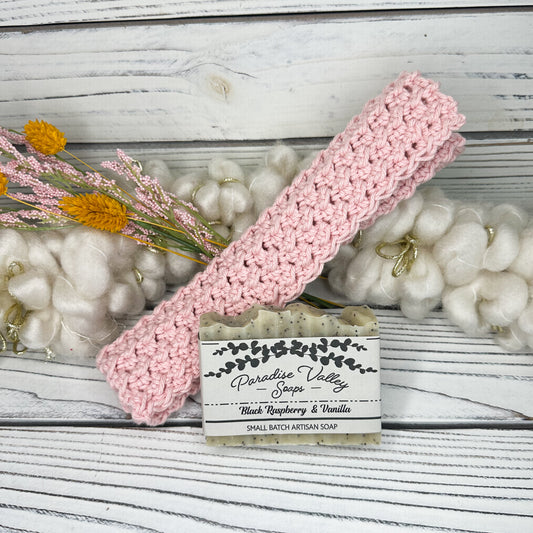 Blush Washcloth + Soap