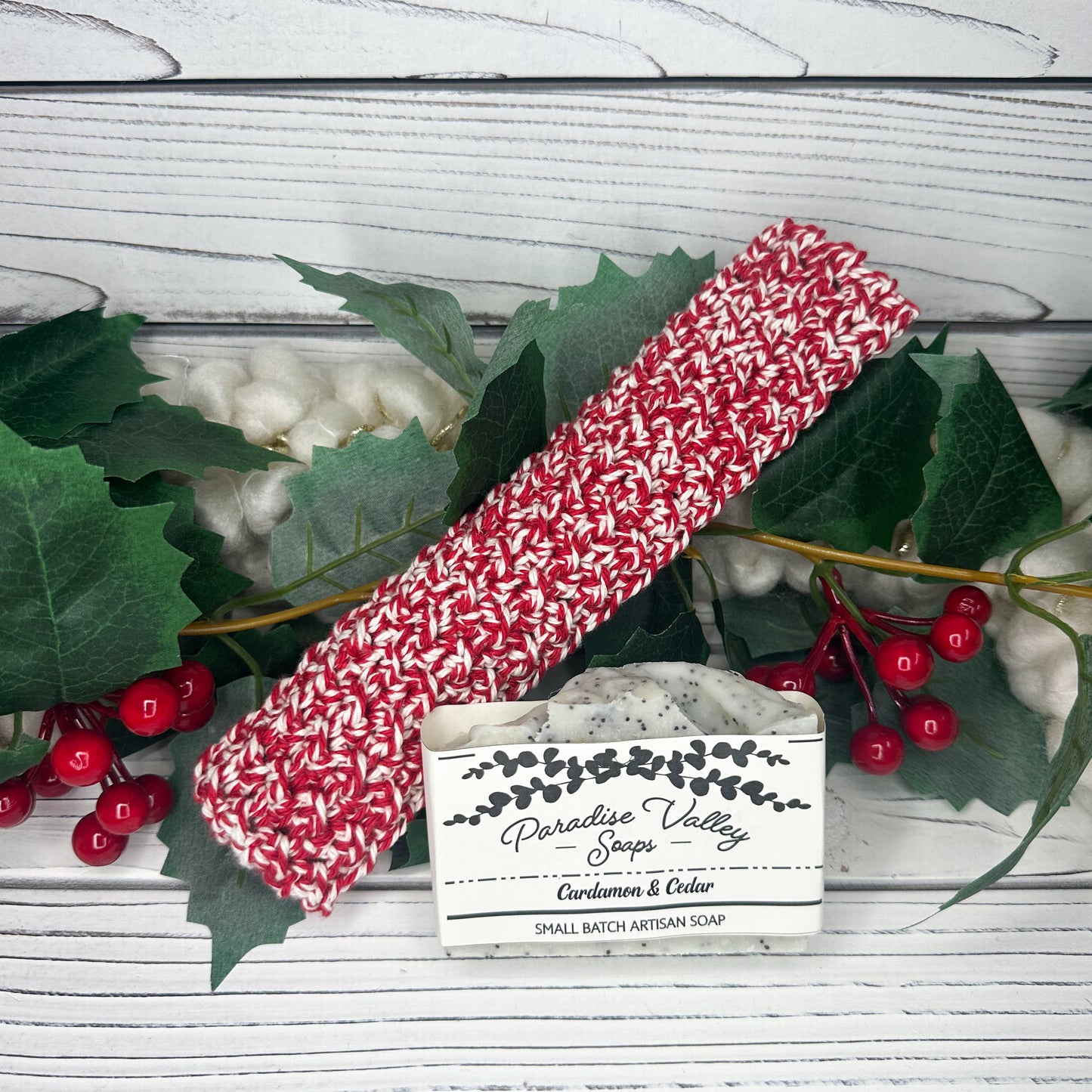 Fiesta Red Twist Washcloth + Soap