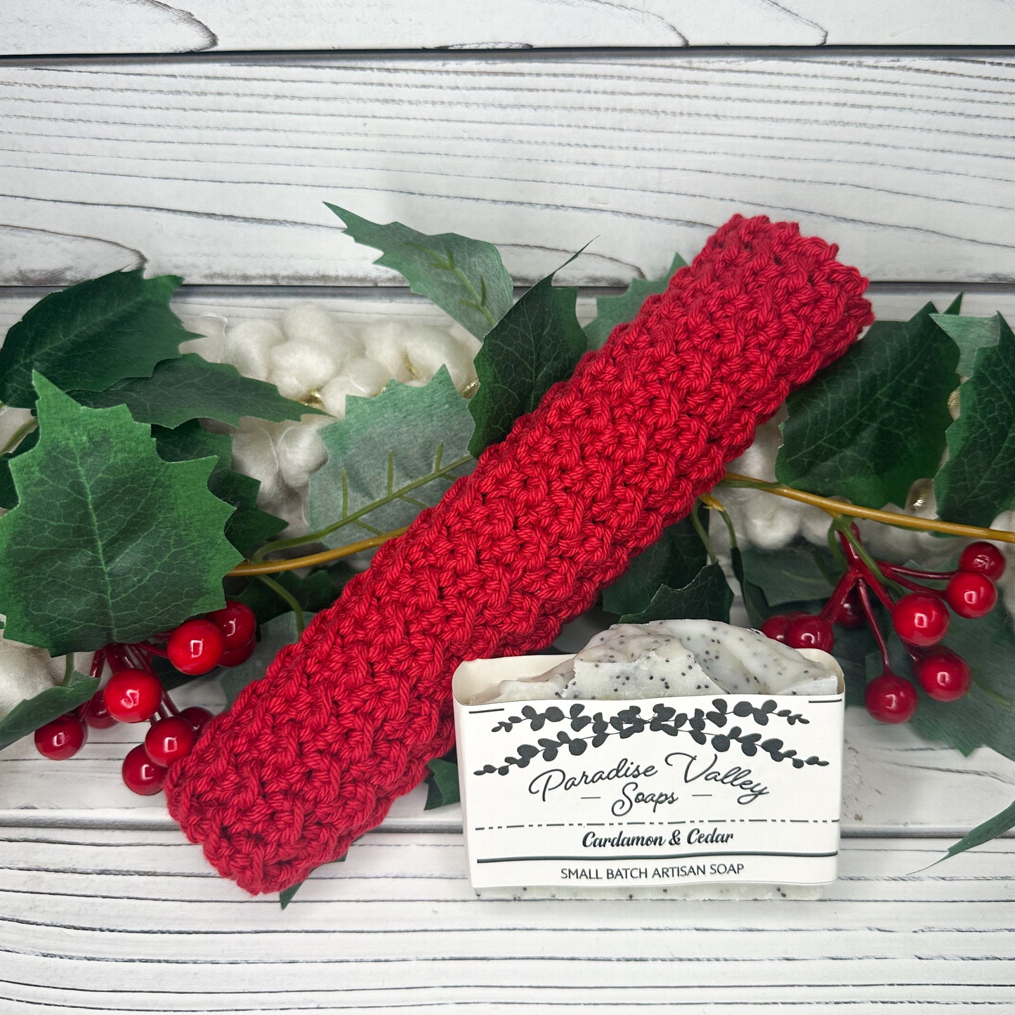 Fiesta Red Washcloth + Soap