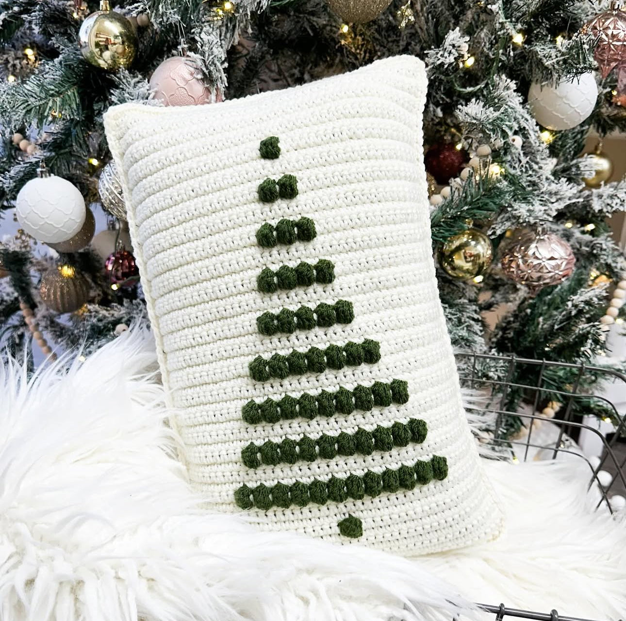 Bobble Tree Throw Pillow
