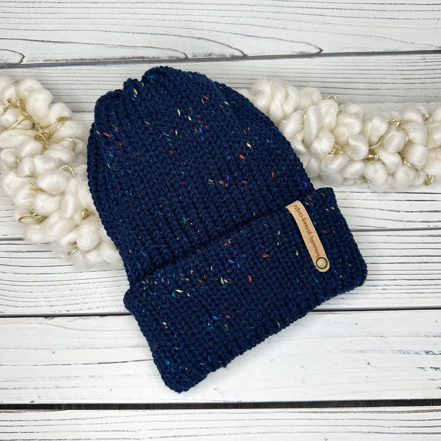 Ember Beanie - Navy Tweed