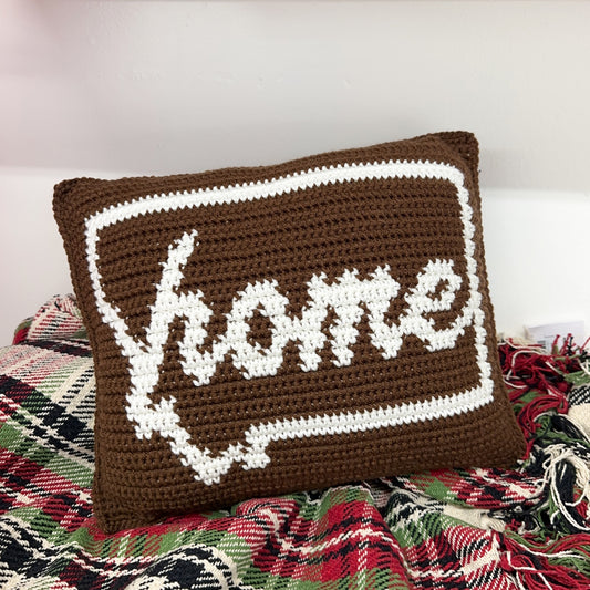 Montana Home Throw Pillow - Brown/Ivory
