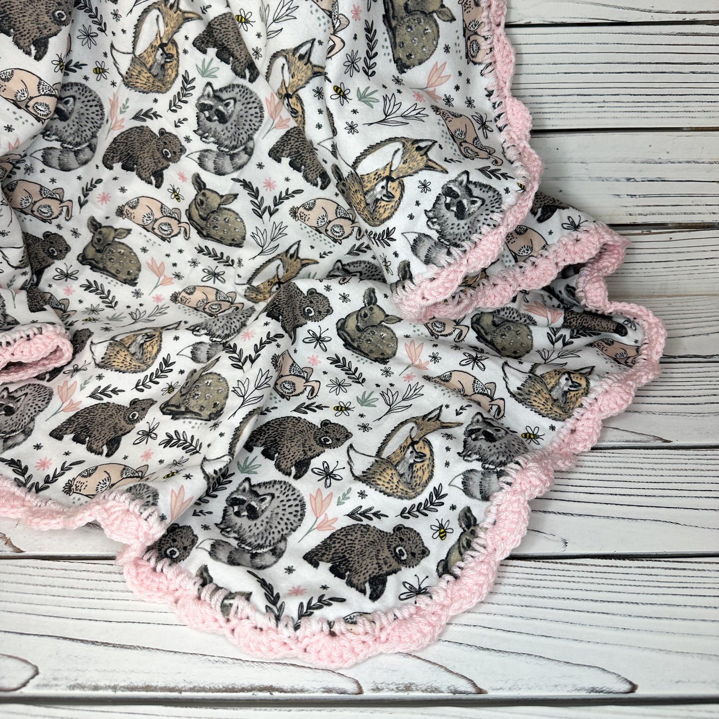 Woodland Flannel Receiving Blanket