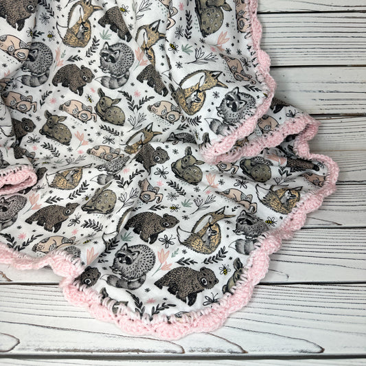 Woodland Flannel Receiving Blanket