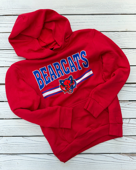 Youth Bearcats Red Hooded Sweatshirt