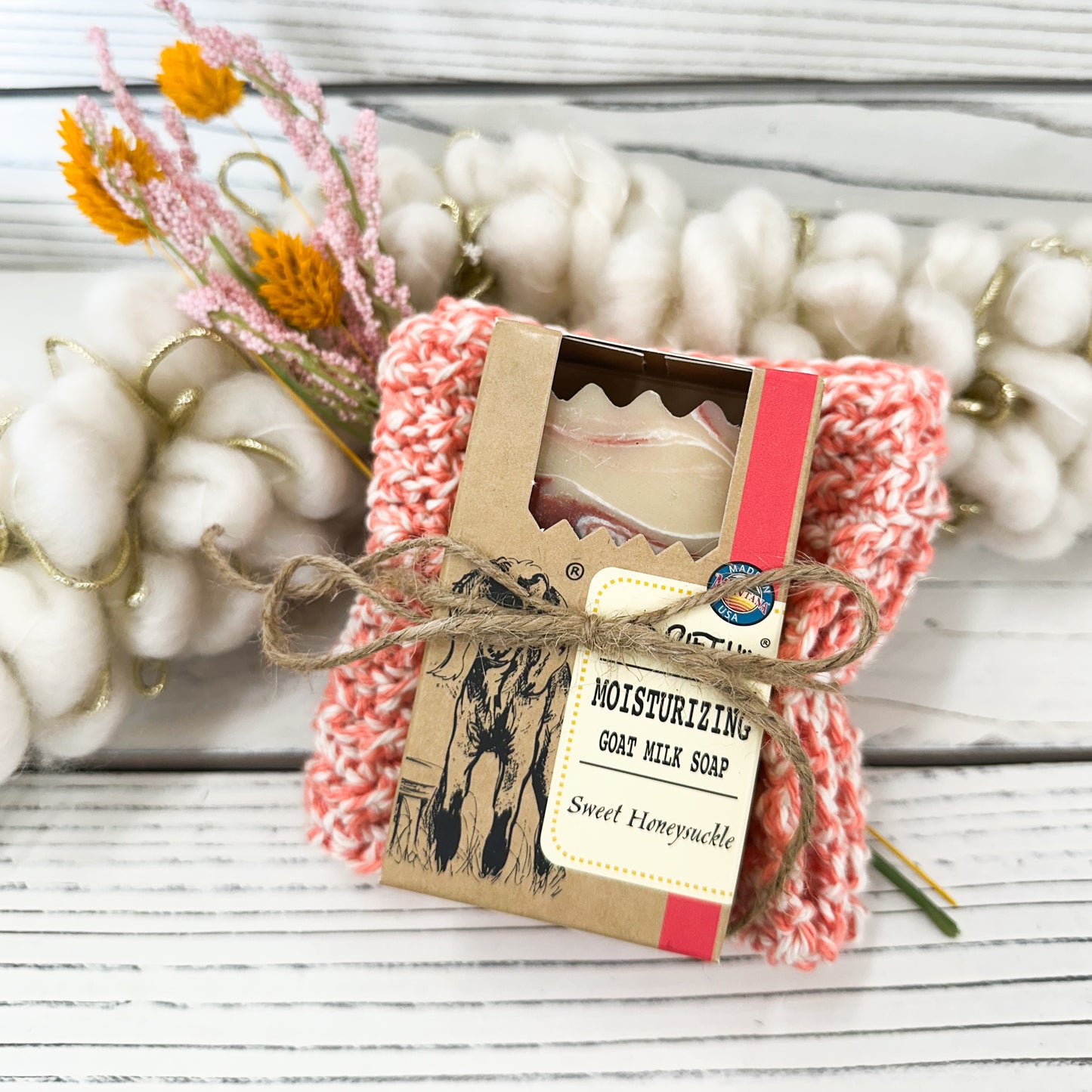 Clementine Twist Washcloth + Soap