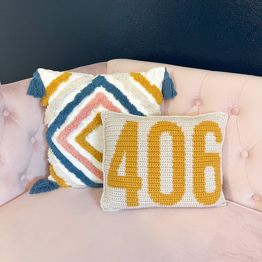 406 Throw Pillow - Mustard Yellow