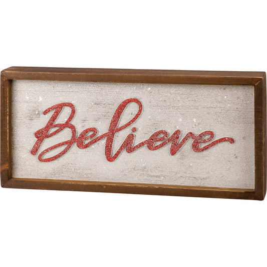 Nordic Believe Inset Box Sign