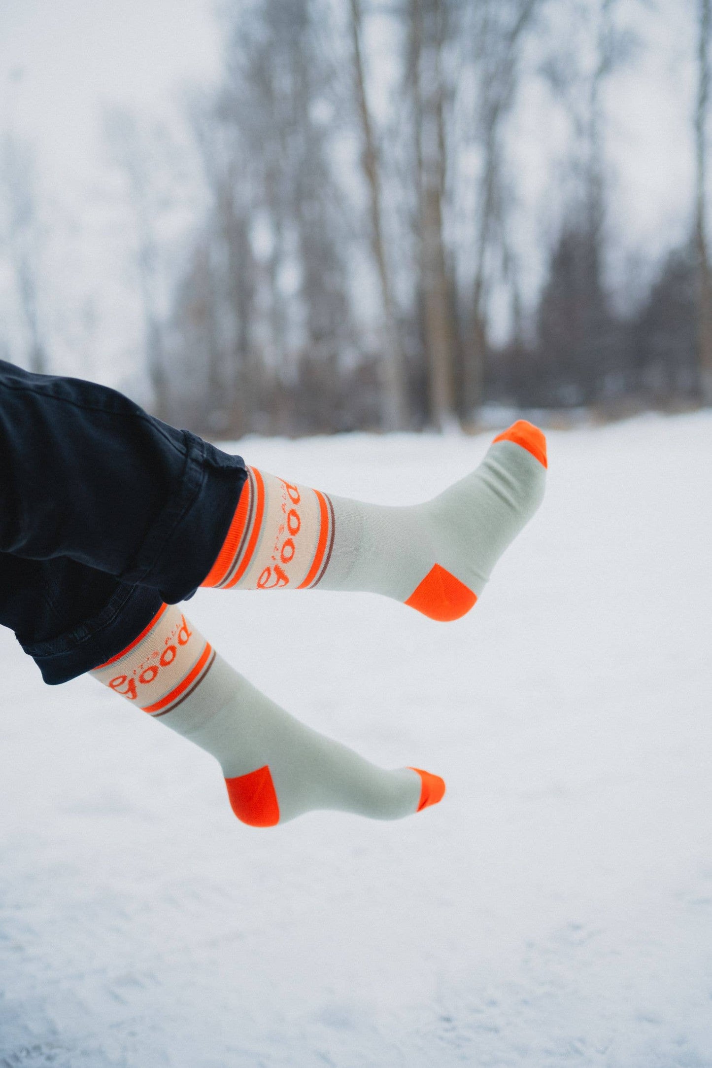 It's All Good Unisex Socks - Sage/Orange