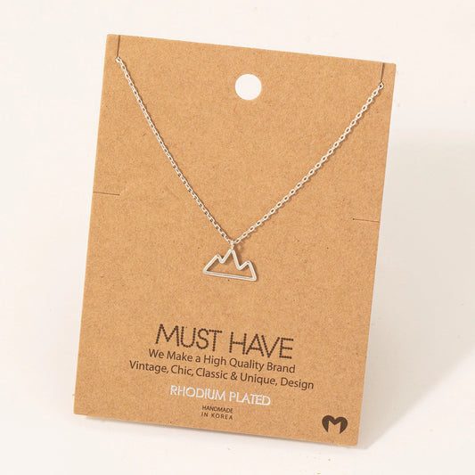 Silver Wire Mountain Pendant Necklace