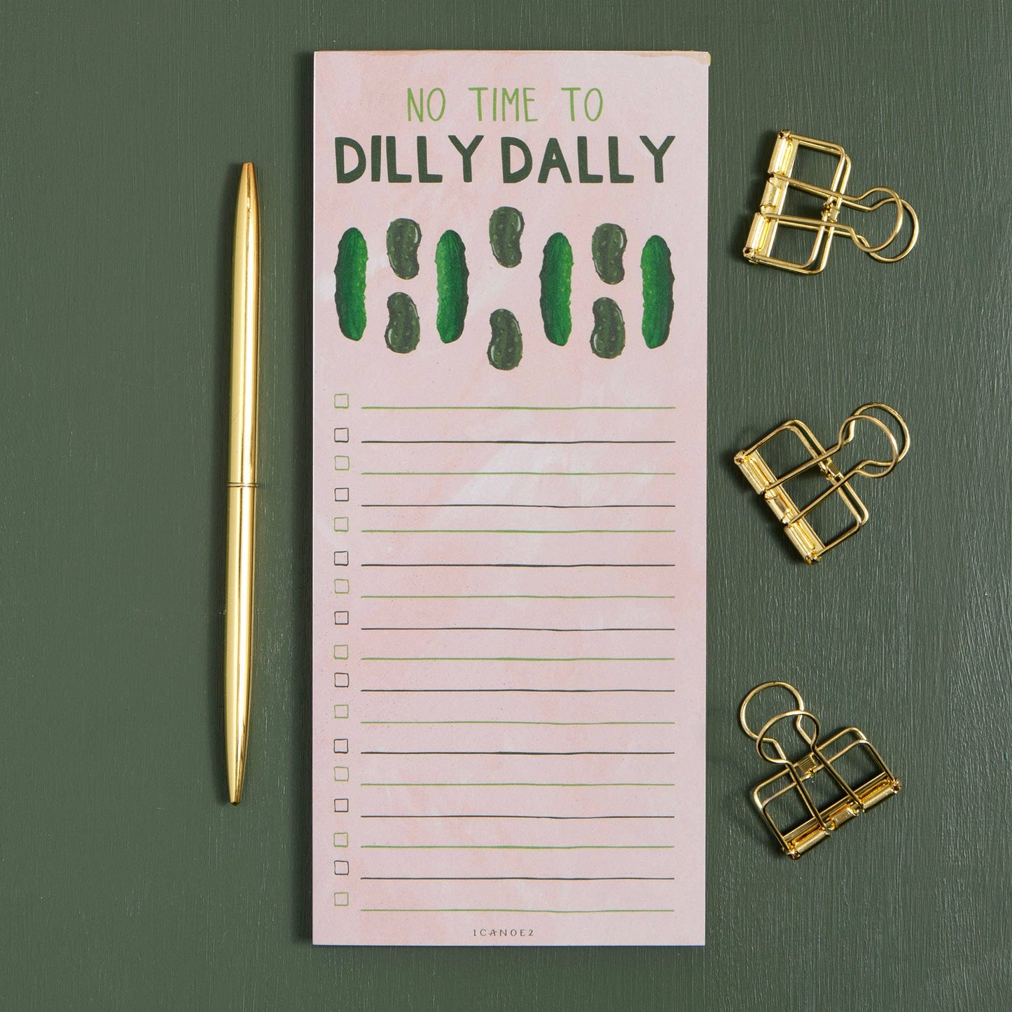 Dilly Dally Pickle 4x9 Notepad