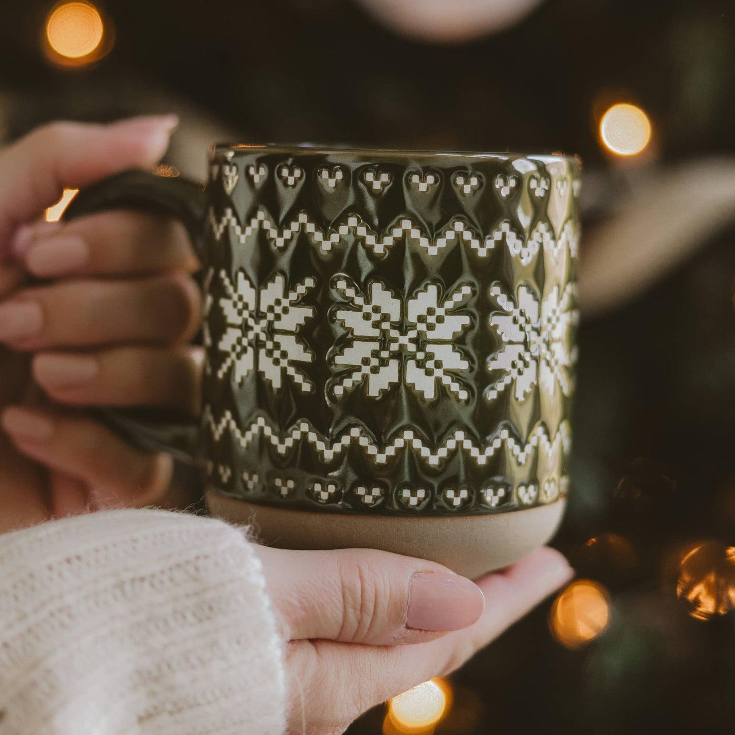 *NEW* Green Fair Isle Sweater Stoneware Coffee Mug - Gifts