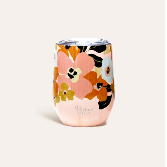 Lil Floral Delight Wine Tumbler