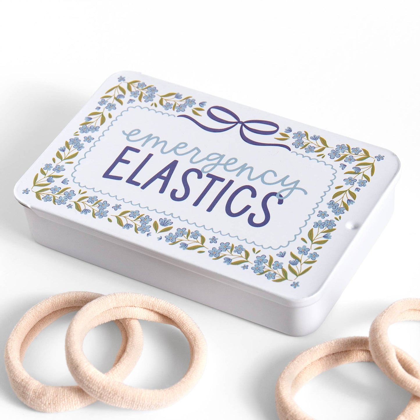 Emergency Elastics Travel Tin with 20 Hair Ties